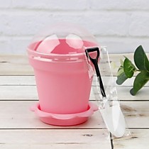 Креманка горшок для цветка розовый