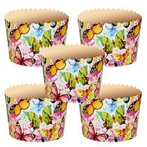 Форма для кулича Бабочки цветные 110/85 мм