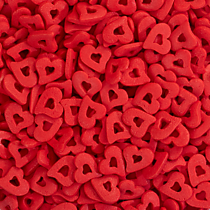 Сердца красные двойные с наклоном